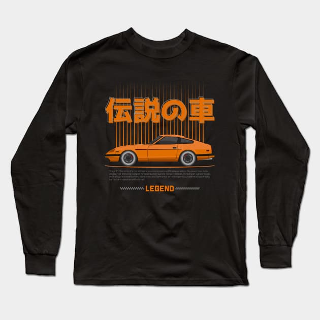 Tuner Orange 280ZX JDM Long Sleeve T-Shirt by GoldenTuners